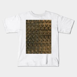 abstract colored round dots background - brown bulges Kids T-Shirt